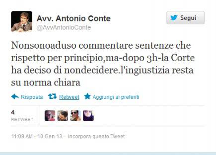 Foto presa dal profilo ufficiale di Antonio Conte