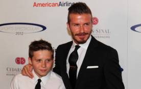 David Beckham of the LA Galaxy and his s