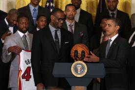 Obama Welcomes NBA Champion Miami Heat To White House