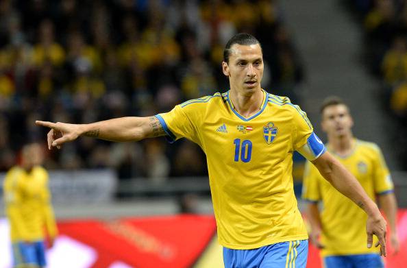 Zlatan Ibrahimovic con la maglia della Svezia 