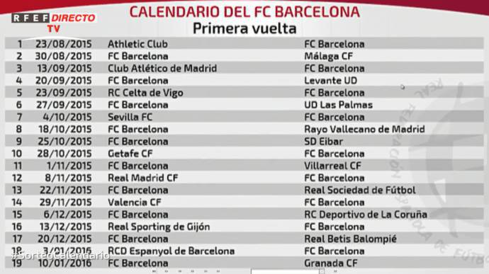 calendario barcelona