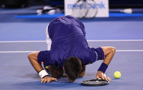 Novak Djokovic, esulta dopo aver vinto il suo sesto Australian Open