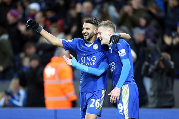 Jamie Vardy e Riyad Mahrez, stelle del Leicester City Premier League