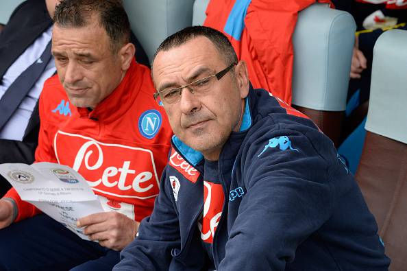 Maurizio Sarri , allenatore del Napoli
