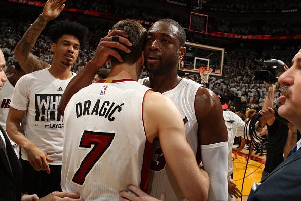 Goran Dragic e Dwyane Wade, esterni dei Miami Heat