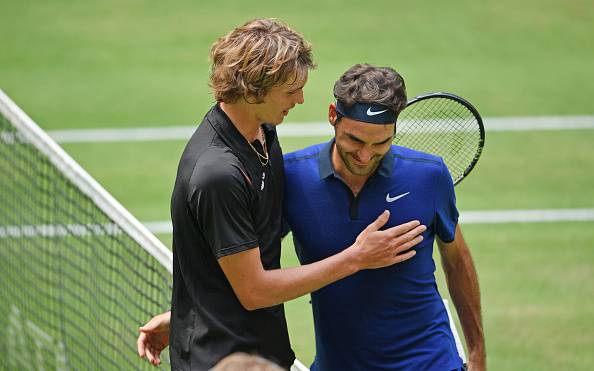 Alexander Zverev e Roger Federer (getty images)