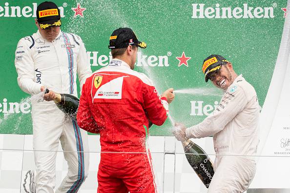 Hamilton, Bottas e Vettel (getty images)