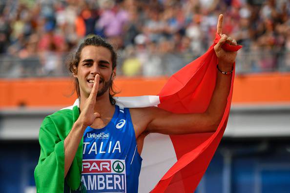 Gianmarco Tamberi, oro agli Europei d'atletica di Amsterdam nel salto in alto