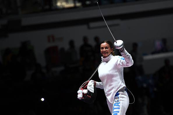 Rossella Fiamingo festeggia l'accesso alla finale di spada a Rio 2016 