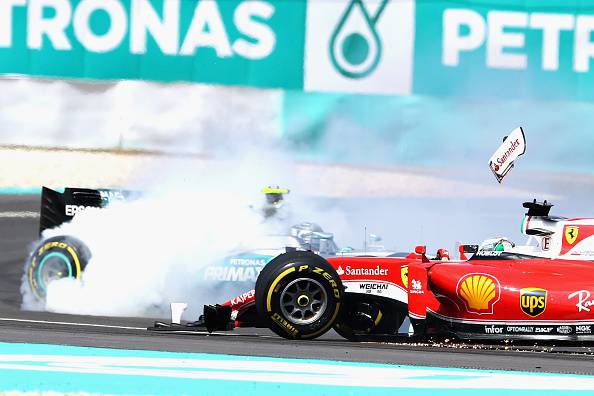 L'incidente di Sebastian Vettel (getty images) SN.eu