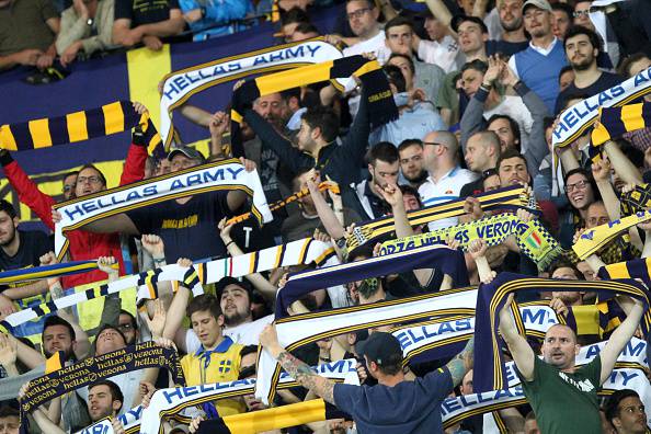 I tifosi dell'Hellas Verona, squadra protagonista in Serie B