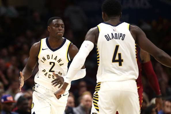 Darren Collison e Victor Oladipo indiana pacers