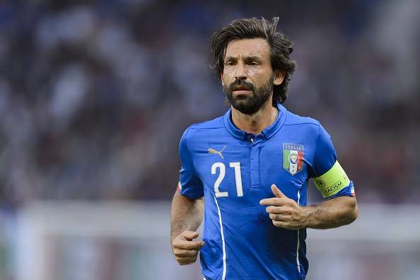 Andrea Pirlo qui con la maglia dell'Italia