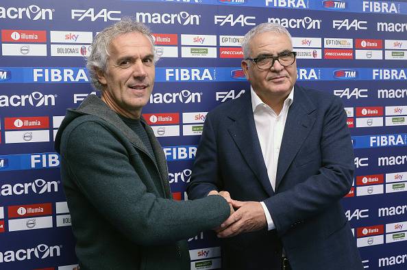 Roberto Donadoni e Pantaleo Corvino, allenatore e DS del Bologna
