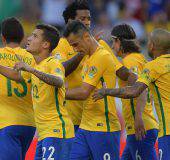 Il Brasile festeggia un gol in Copa America