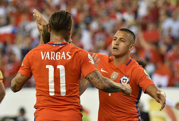 Edu Vargas e Alexis Sanchez, del Cile. Protagonisti in Copa America