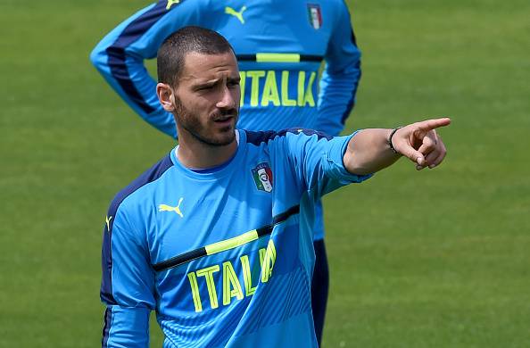Leonardo Bonucci , difensore della Juventus e dell'Italia