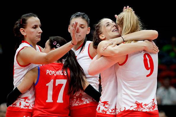 La Serbia festeggia la finale nel volley a Rio 2016