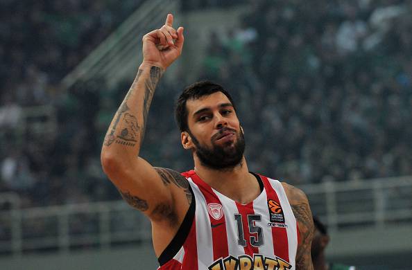Georgios Printezis, tra i simboli dell'Olympiakos. E' spesso decisivo in Eurolega