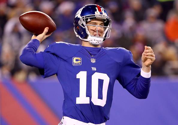 Eli Manning, tra i quarterback più famosi di tutta la NFL. Gioca nei New York Giants