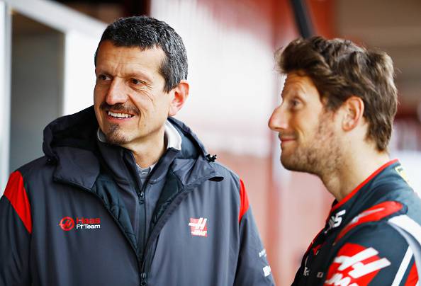 Guenther Steiner e Romain Grosjean
