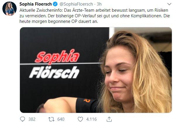 Sophia Floersch su Twitter