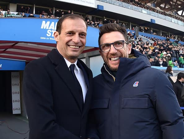 Le formazioni ufficiali di Juventus-Roma scelte da Allegri e Di Francesco