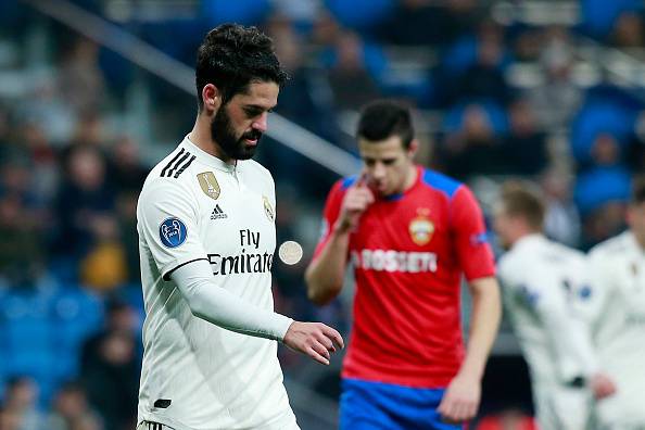 Isco durante Real Madrid vs CSKA Mosca