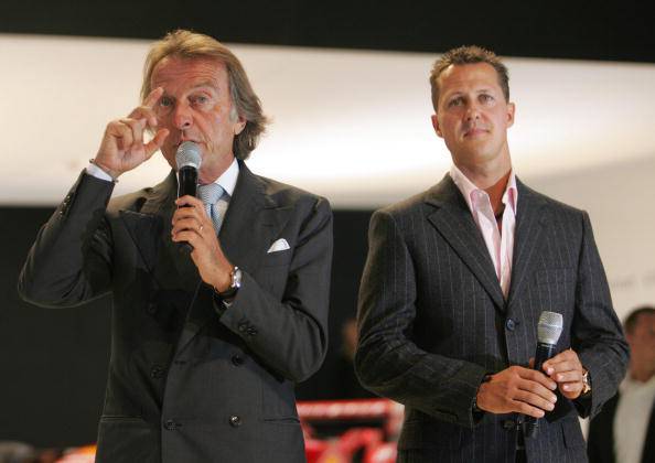 michael schumacher luca cordero montezemolo f1 formula1 ferrari