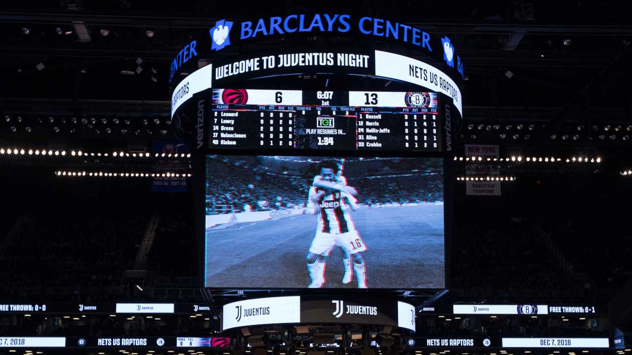 La Juventus Night alla Barclays Center, arena di gioco dei Brooklyn Nets, la squadra di Steve Nash