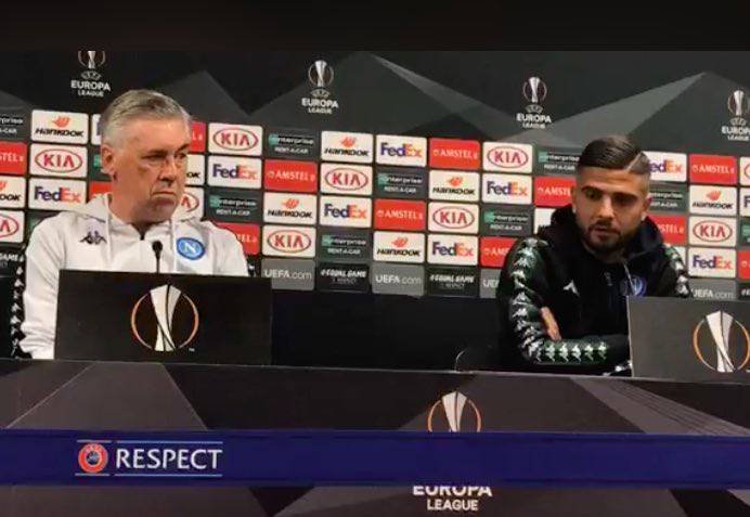 Conferenza stampa Ancelotti e Insigne pre Zurigo di Europa League