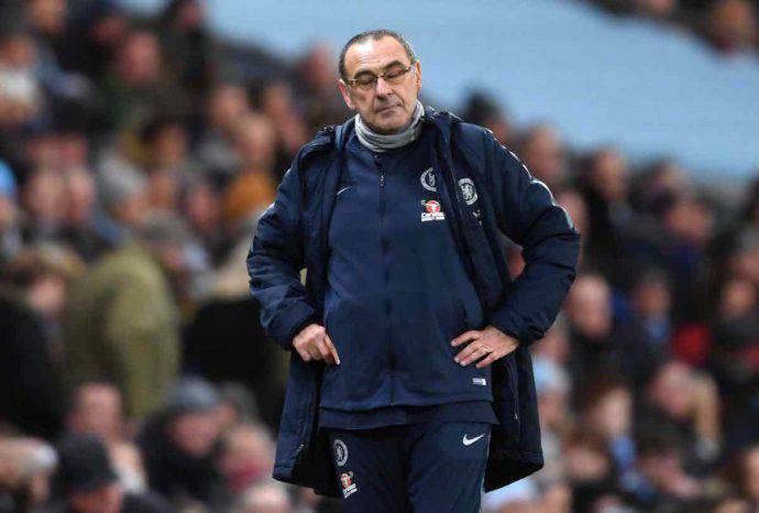 Maurizio Sarri sotto accusa dai tifosi del Chelsea