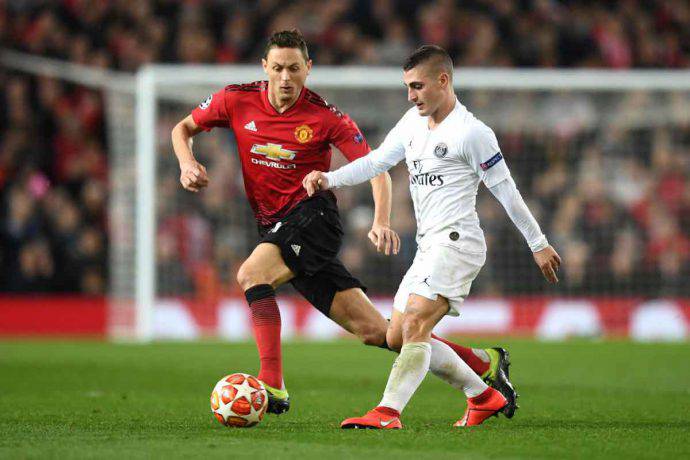 Verratti con il Psg all'Old Trafford