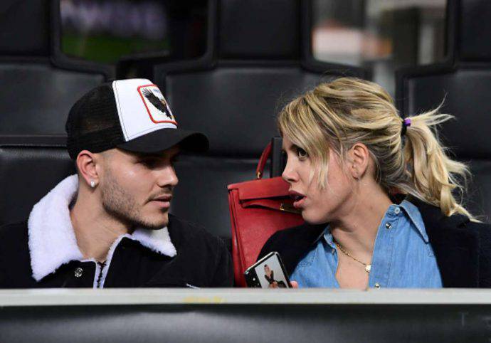 Mauro Icardi e Wanda Nara al Meazza