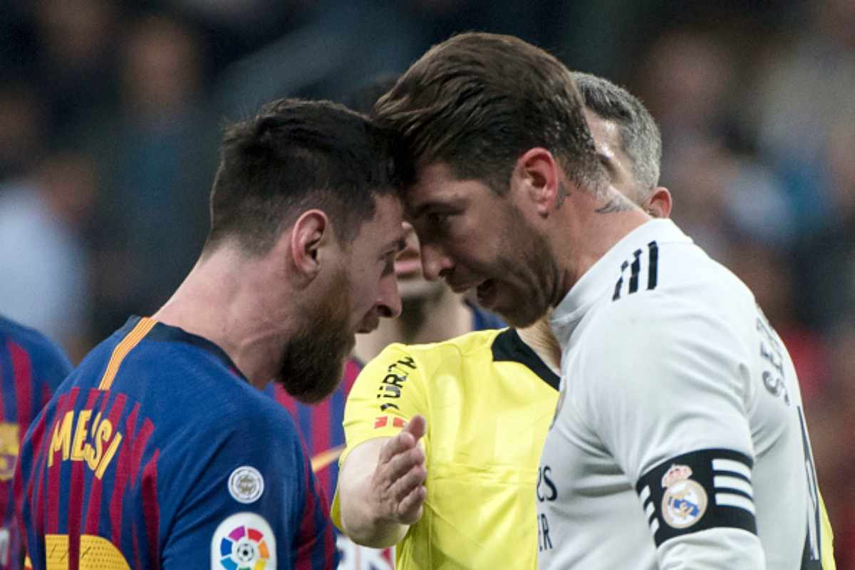 Scintille tra Messi e Ramos durante il Clasico