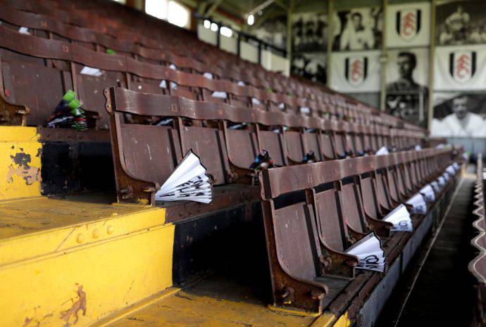 Spalti vuoti a Craven Cottage