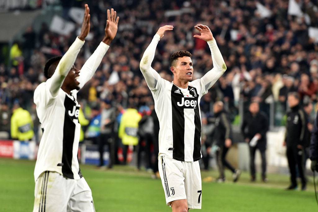 Cristiano Ronaldo festa scudetto e annuncia "resto al mille per cento"