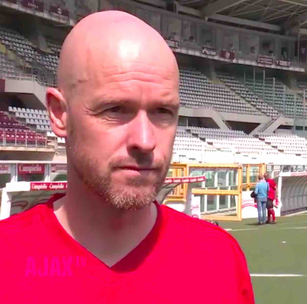 Erik ten Hag tecnico dell'Aiax ha parlato al canale ufficiale del club