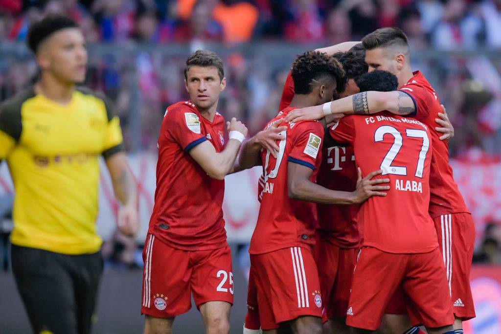 Il Bayern festeggia il 5-0 sul Borussia Dortmund!