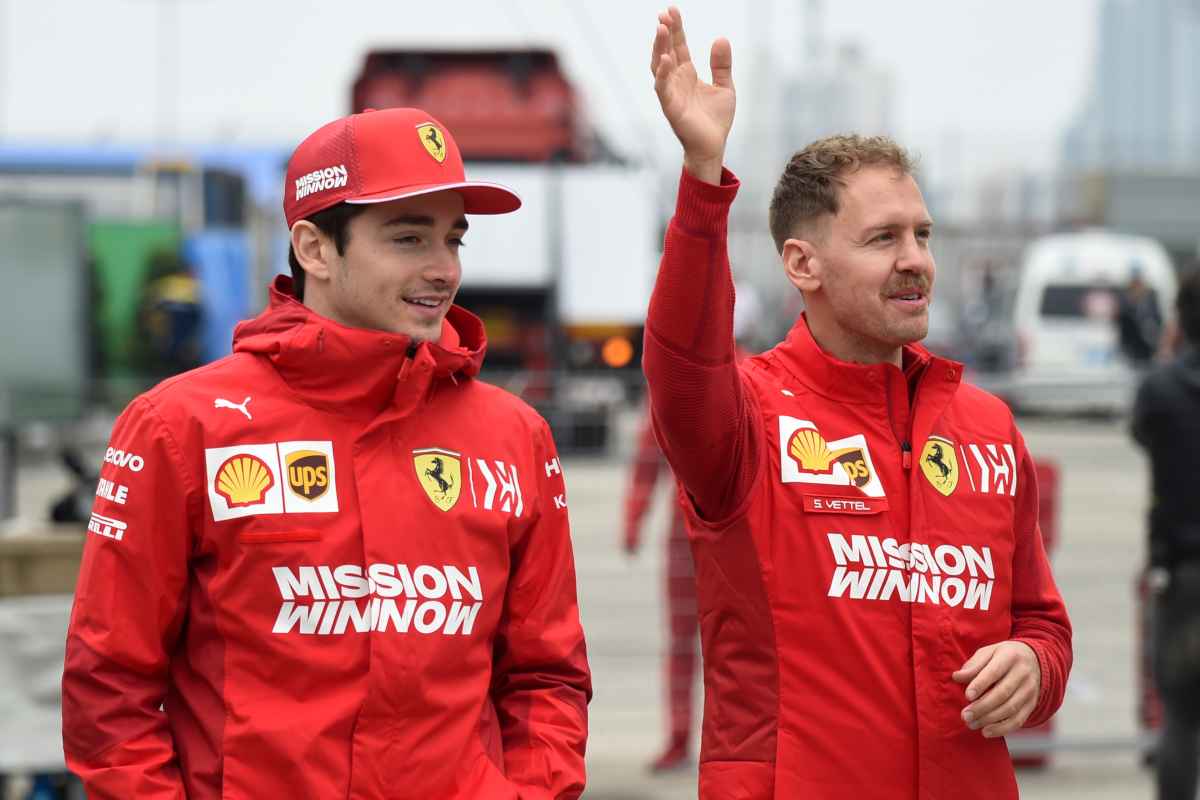 Leclerc Vettel Formula 1 Cina Ferrari