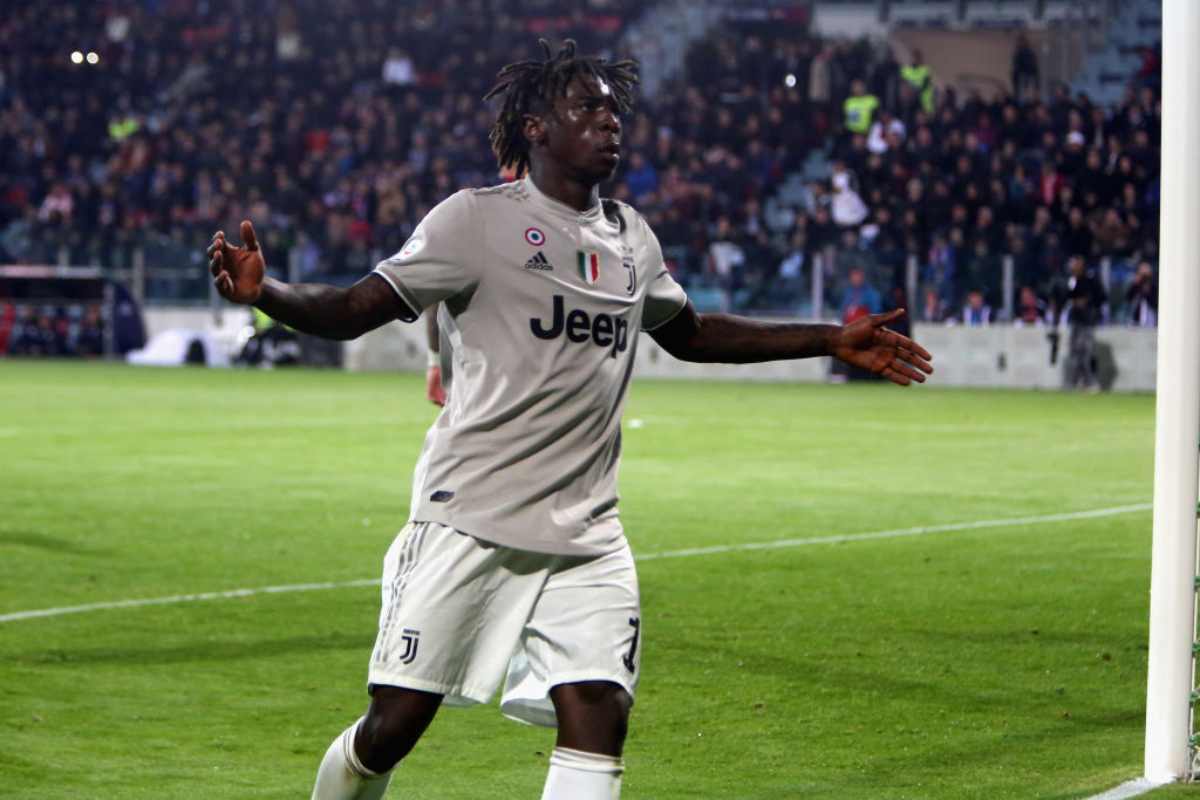 Moise Kean Juventus esultanza contro i cori razzisti 