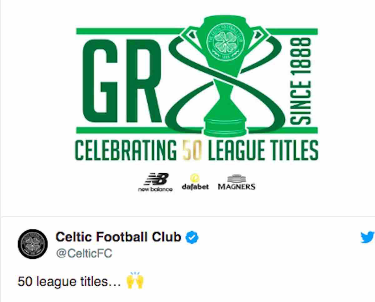 Celtic Campione di Scozia. Il cinquantesimo della sua storia