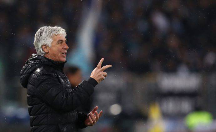 Gasperini sotto la pioggia della finale di Roma