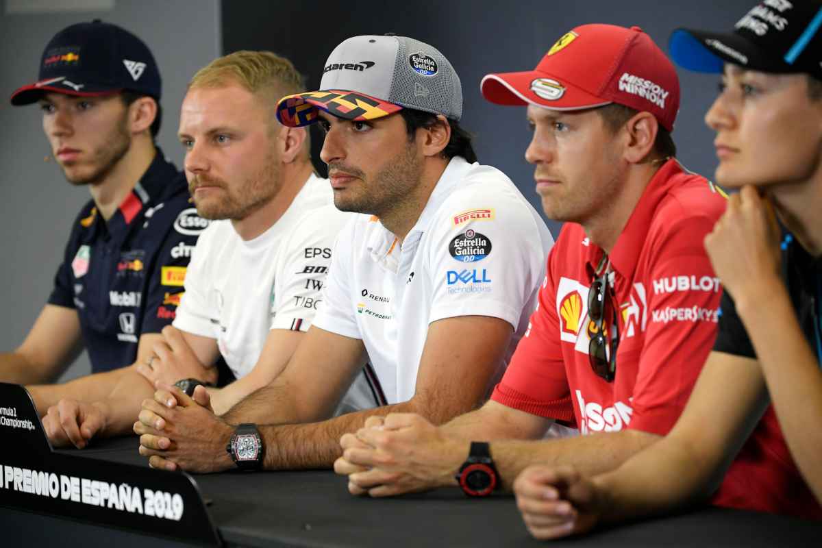 conferenza stampa vettel bottas formula 1 barcellona