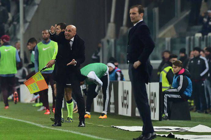 Allegri e Spalletti durante Juve-Roma