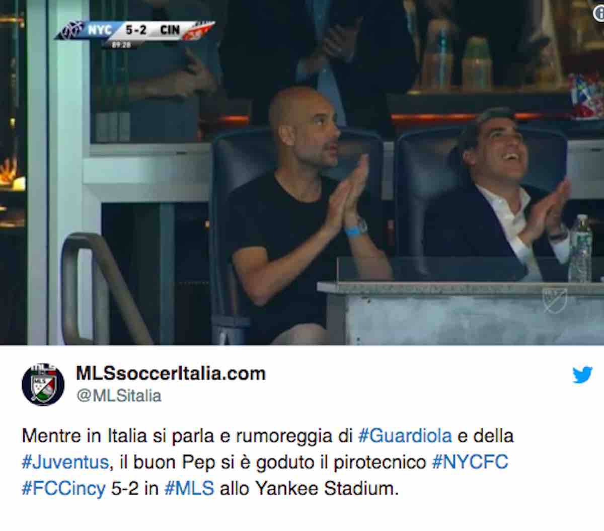 Guardiola negli Stati Uniti a vedere la MLS