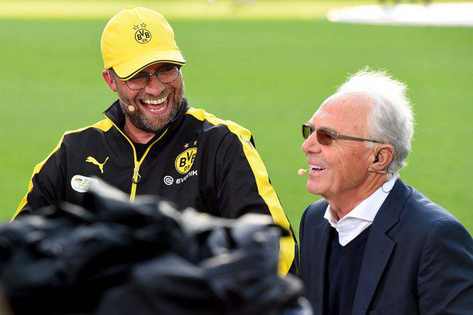 Klopp e Beckenbauer ai tempi di Dortmund