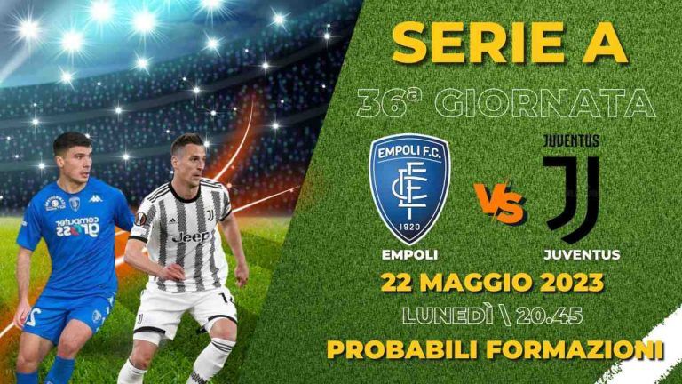 EmpoliJuve LIVE dalle 20 45 Le formazioni la scelta su Szczesny