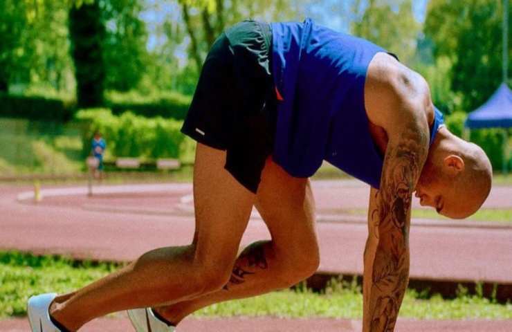 Marcel Jacobs infortunio