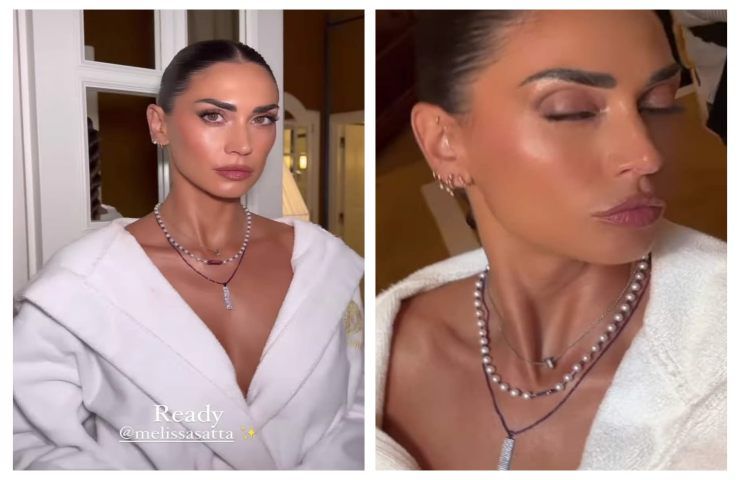 Melissa Satta accappatoio cede